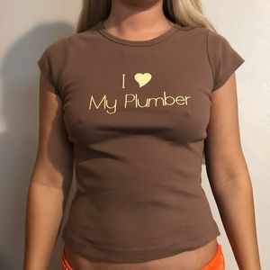 funny “i love my plumber” tee